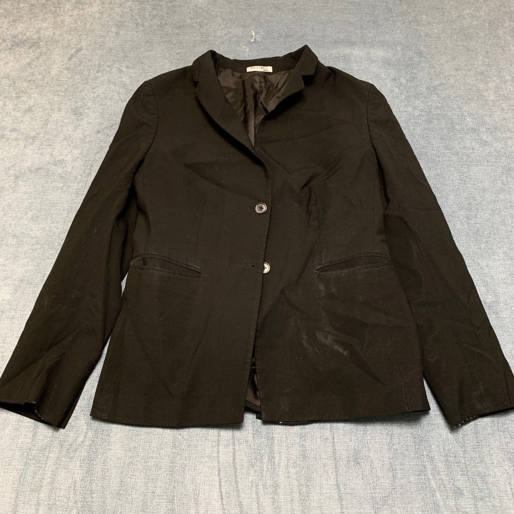 Doc & Amelia By Cintas Blazer Jacket Womens 8 Black Single Breasted Notch Lapel